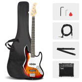 Glarry GJazz Electric Bass Guitar w/20W Amplifier - Sunset